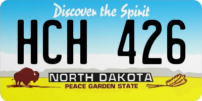 ND license plate HCH426