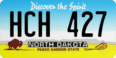 ND license plate HCH427