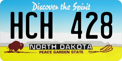 ND license plate HCH428