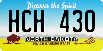 ND license plate HCH430