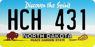 ND license plate HCH431