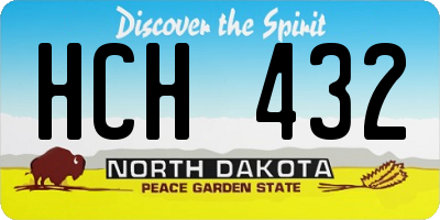 ND license plate HCH432