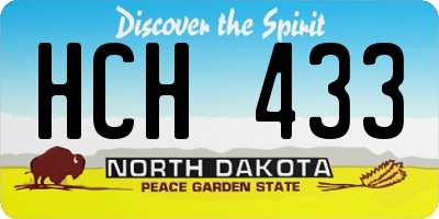 ND license plate HCH433