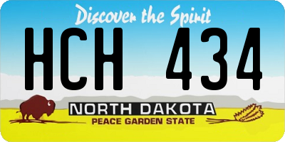 ND license plate HCH434