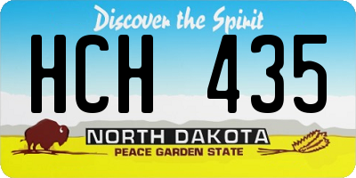 ND license plate HCH435