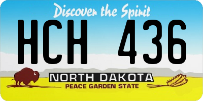 ND license plate HCH436