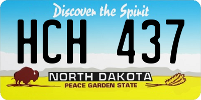 ND license plate HCH437