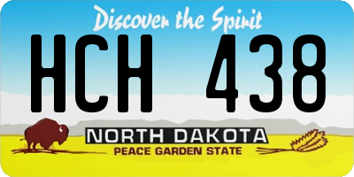 ND license plate HCH438