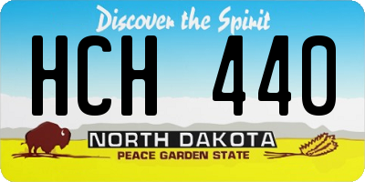 ND license plate HCH440