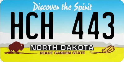 ND license plate HCH443