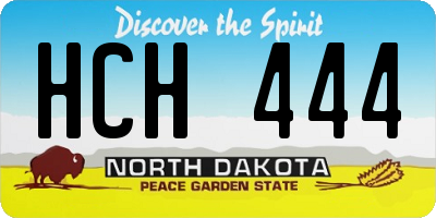 ND license plate HCH444