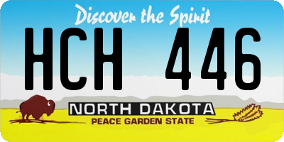 ND license plate HCH446