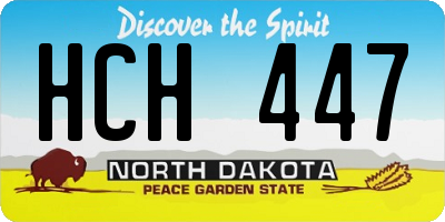 ND license plate HCH447