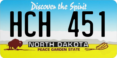 ND license plate HCH451