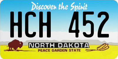 ND license plate HCH452