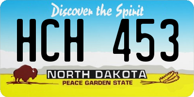 ND license plate HCH453