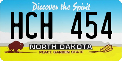 ND license plate HCH454