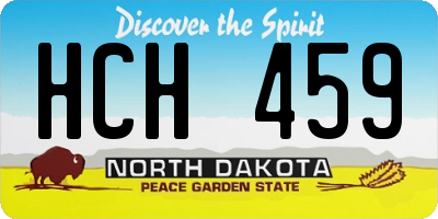 ND license plate HCH459