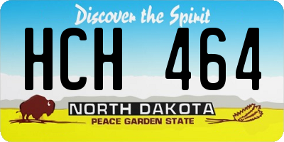 ND license plate HCH464