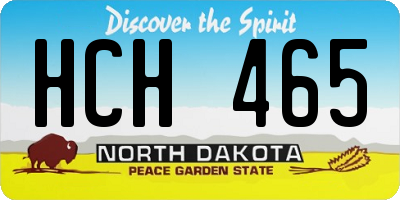 ND license plate HCH465