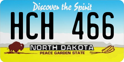 ND license plate HCH466