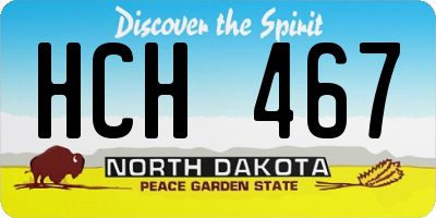 ND license plate HCH467