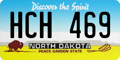 ND license plate HCH469