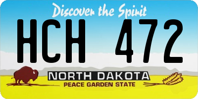 ND license plate HCH472