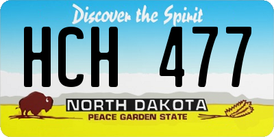 ND license plate HCH477