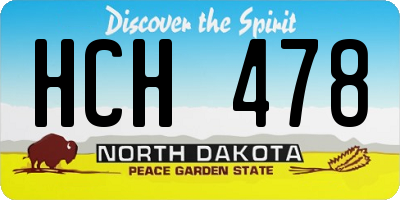 ND license plate HCH478