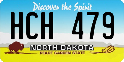 ND license plate HCH479