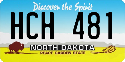 ND license plate HCH481