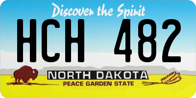 ND license plate HCH482