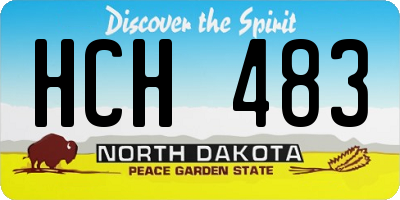 ND license plate HCH483