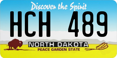 ND license plate HCH489