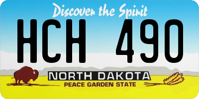 ND license plate HCH490