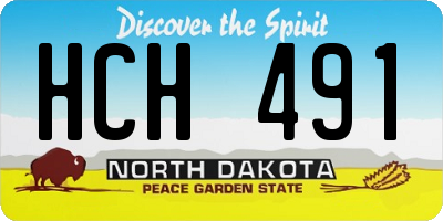 ND license plate HCH491