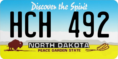 ND license plate HCH492