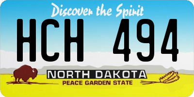 ND license plate HCH494