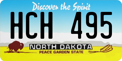 ND license plate HCH495