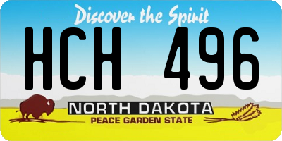 ND license plate HCH496