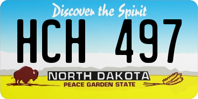 ND license plate HCH497