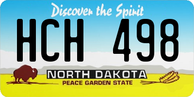 ND license plate HCH498