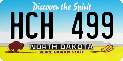 ND license plate HCH499