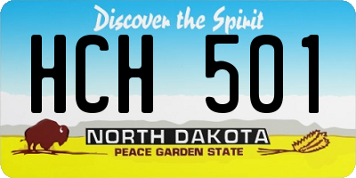 ND license plate HCH501