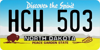 ND license plate HCH503