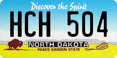 ND license plate HCH504