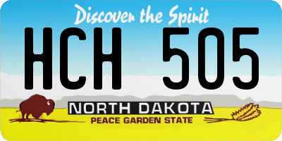 ND license plate HCH505