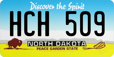 ND license plate HCH509