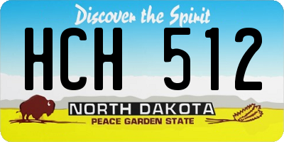 ND license plate HCH512